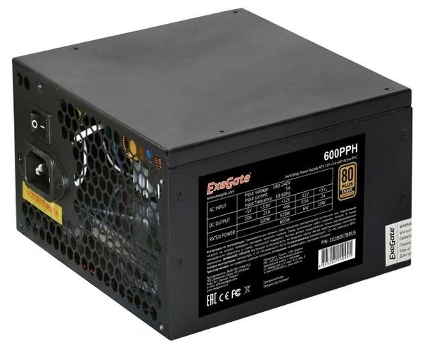 

Блок питания ExeGate 900PPH-LT-OEM 900W (EX292155RUS-OEM-S), Черный, 900PPH-LT-OEM