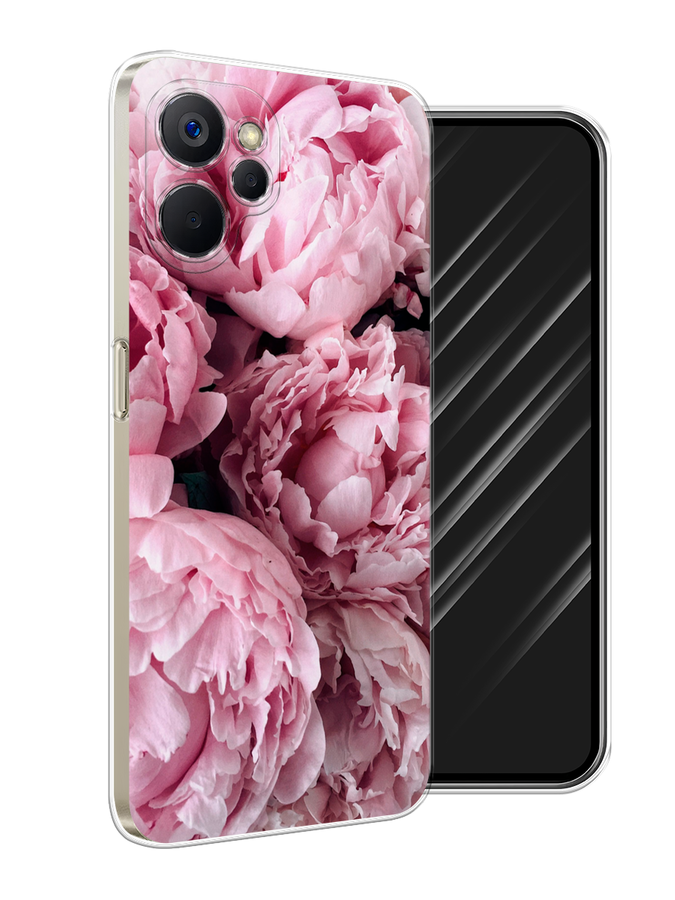 

Чехол Awog на Realme 9i 5G/10T 5G "Нежные пионы", Розовый;черный;белый, 2513950-8