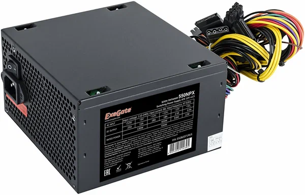 

Блок питания ExeGate 550NPX 550W, Черный, 550NPX