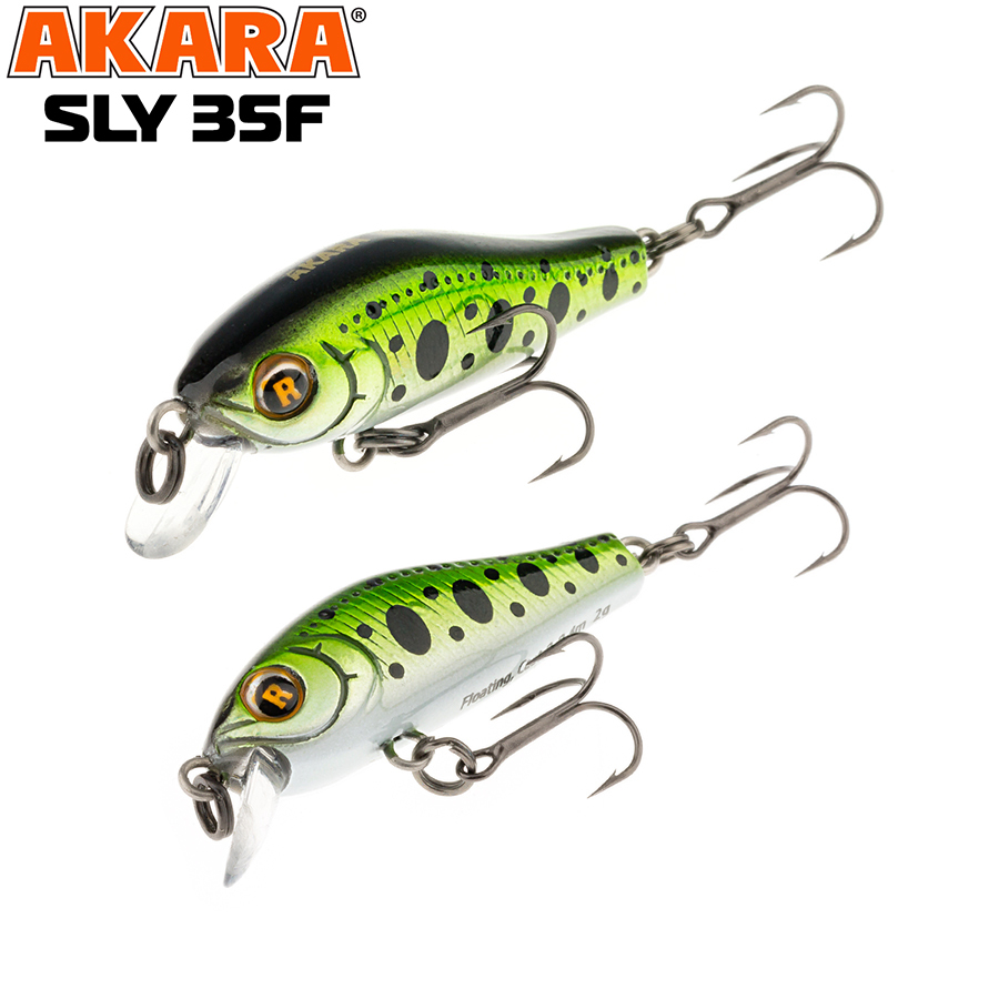 

Воблер Akara Sly 35F 2,0 гр 1/14 oz 1,4 in A182, Разноцветный, Sly