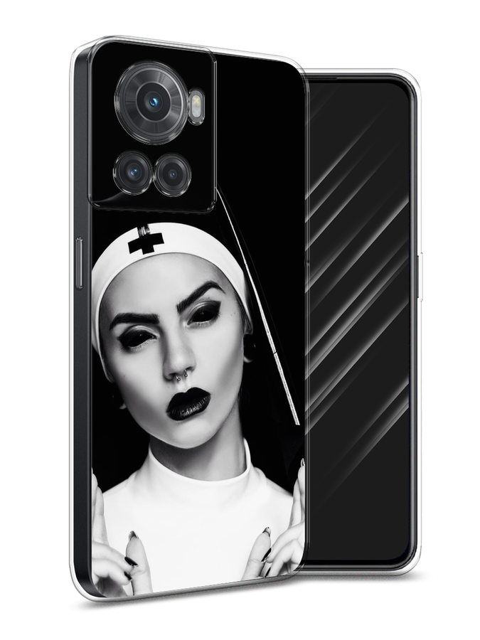 

Чехол Awog на OnePlus 10R / ВанПлас 10R "Черная монашка", Разноцветный, 152950-9