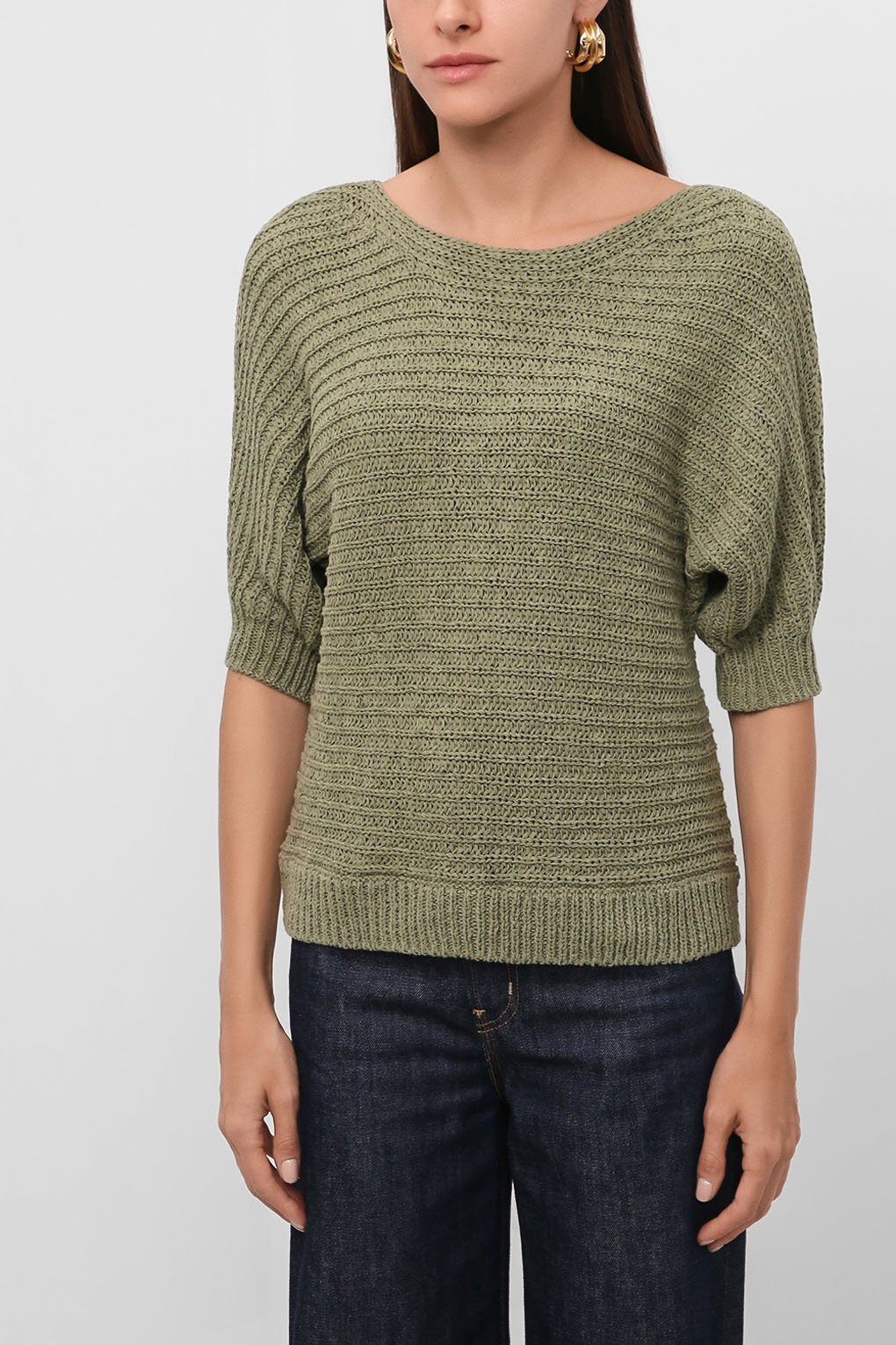 

Джемпер женский Esprit 032EE1I321 зеленый S, 032EE1I321