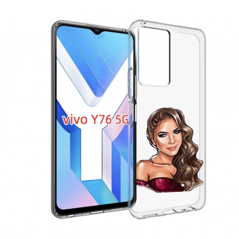 

Чехол MyPads девушка-с-улыбкой женский для Vivo Y76 5G, Прозрачный, Tocco