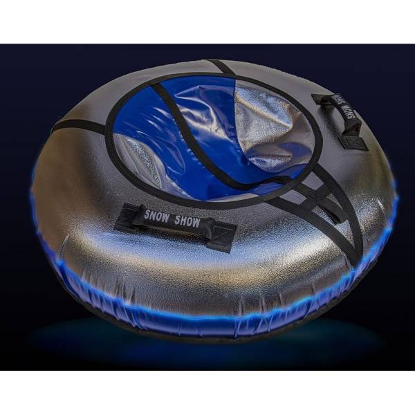 фото Санки надувные тюбинг rt neo со светодиодами синий + автокамера, диаметр 105 см r-toys