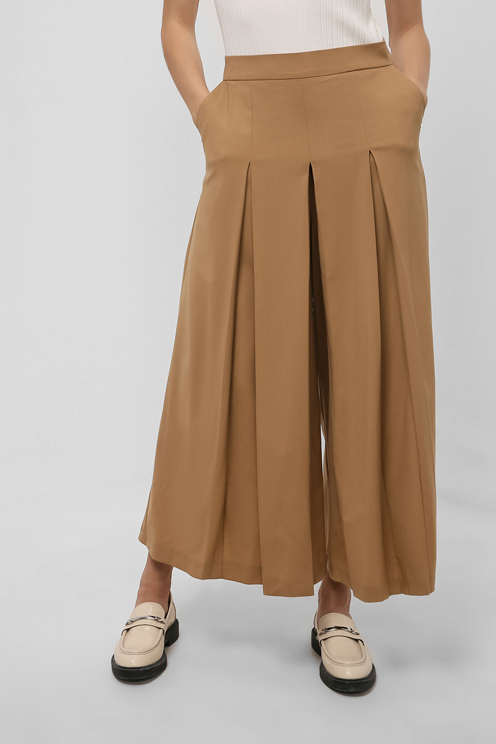 

Брюки женские PAOLA RAY PR121-5031-02 бежевые M, Бежевый, PR121-5031-02