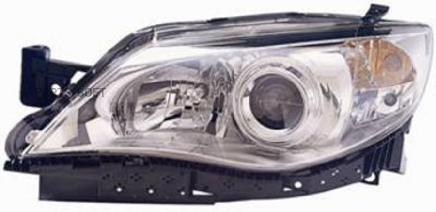 

220-1115L-LDEM1_фара левая! линзованная под корректор, внутри хром. Subaru Impreza 08-10
