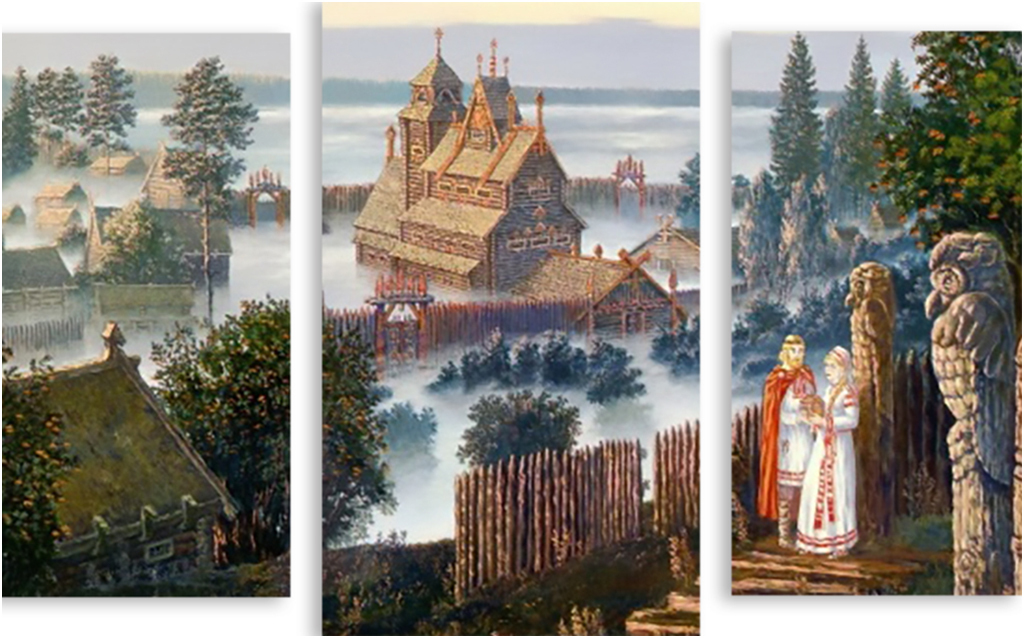 

Картина модульная на холсте Модулка Тридевятое царство 150x100 см, 3180