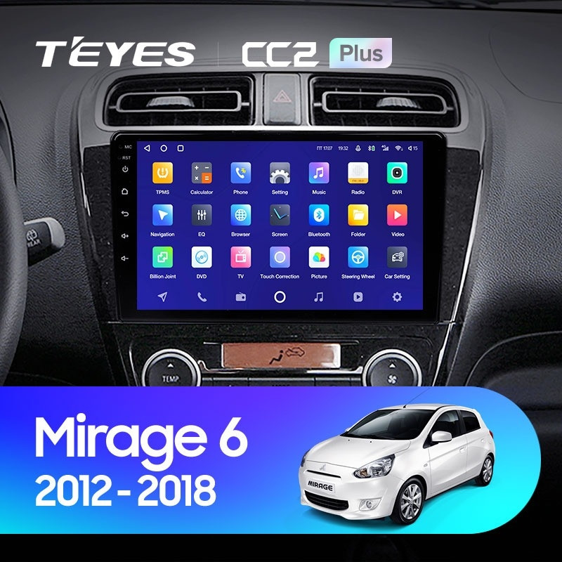 Штатная магнитола Teyes CC2 Plus 6128 Mitsubishi Mirage 6 2012-2018 3890000₽