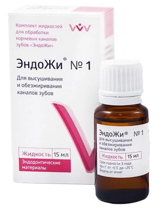 

Жидкость для обработки корневых каналов Эндожи №1 15 мл