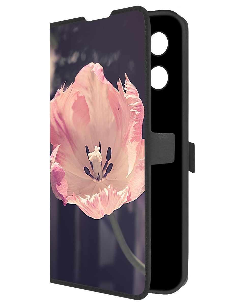 

Чехол-книжка Krutoff Eco Book для Tecno Camon 30S Тюльпан (черный)