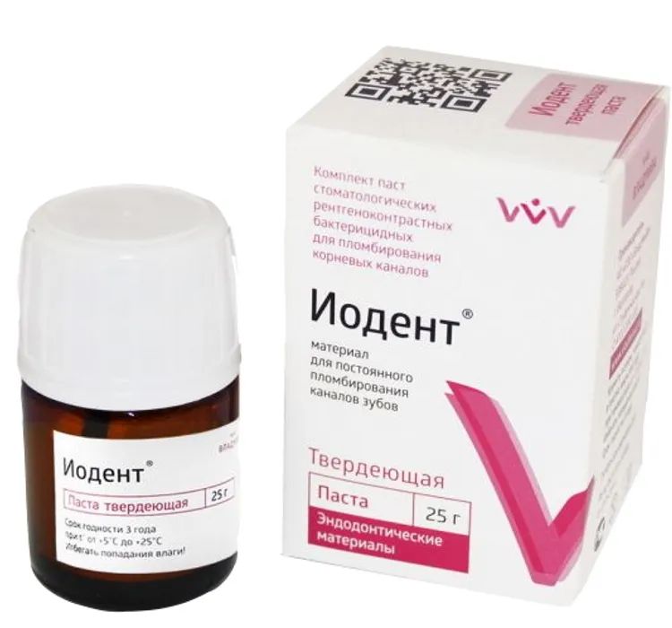 

Твердеющая иодоформная паста Иодент 25 г