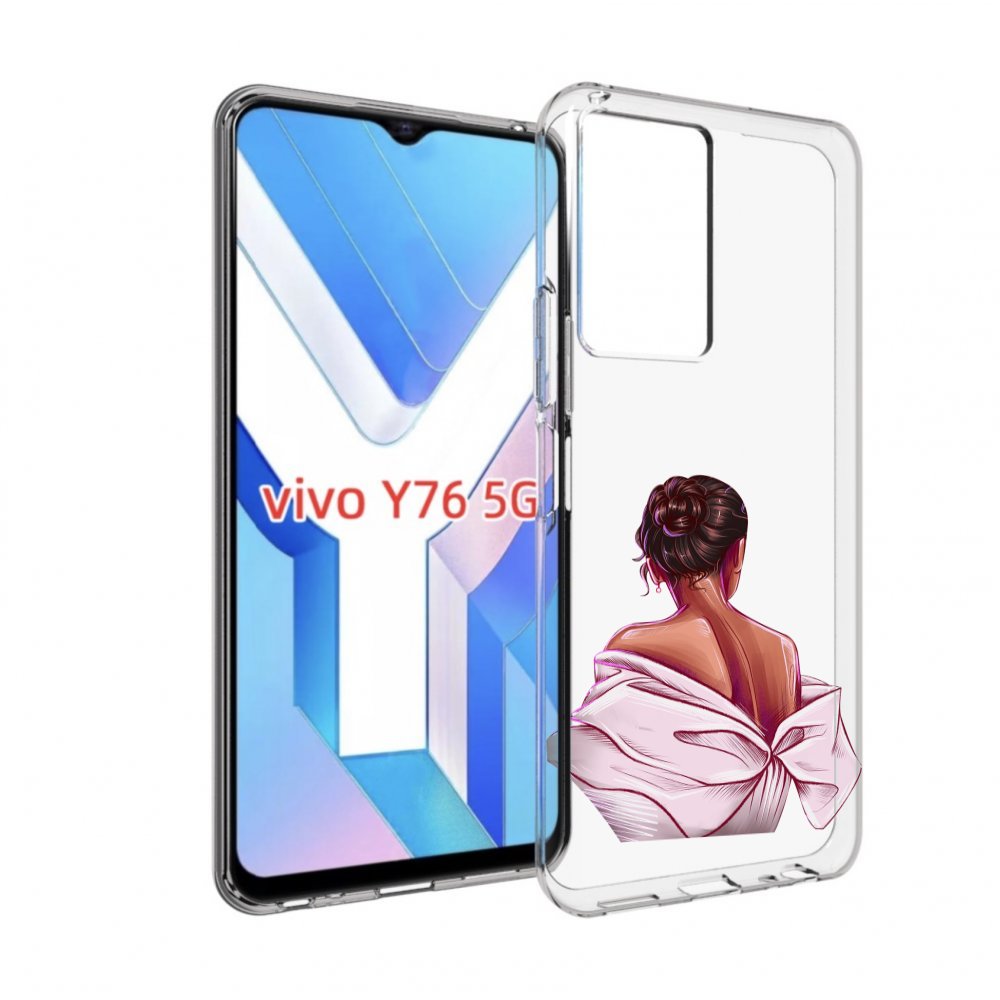 

Чехол MyPads девушка-со-спины женский для Vivo Y76 5G, Прозрачный, Tocco