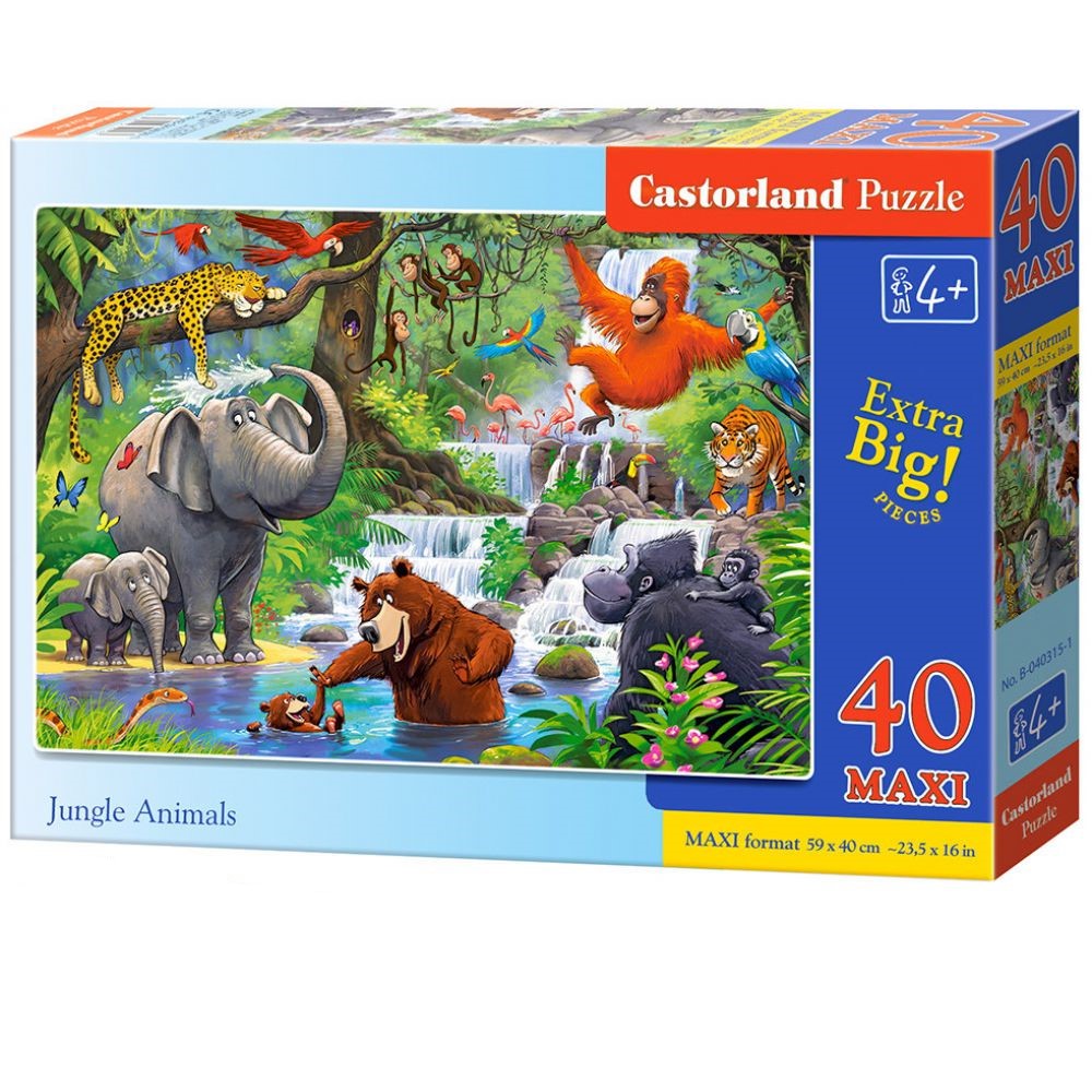 Пазл Maxi Животные джунглей, 40 элементов Castorland