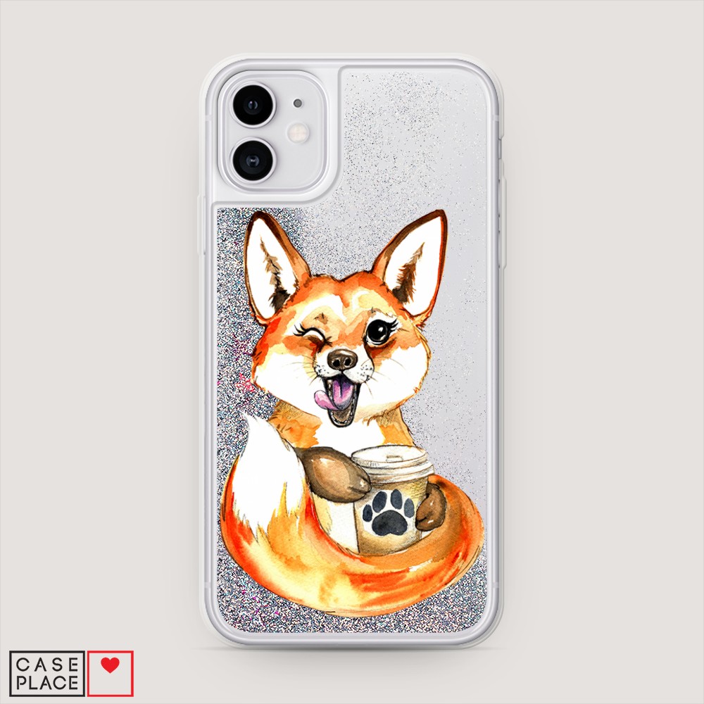 

Чехол Awog на Apple iPhone 11 / Айфон 11 "Подмигивающая лиса с кофе", Разноцветный, 12191-1