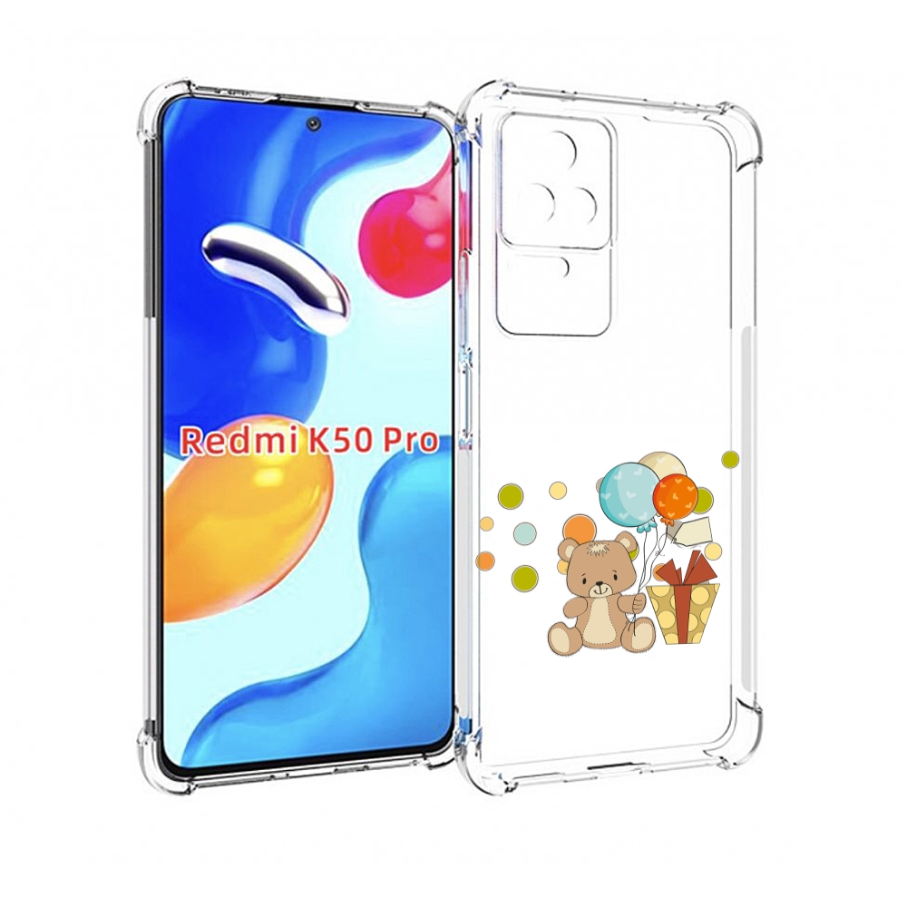 

Чехол MyPads медвеженок с подарком для Xiaomi Redmi K50 / K50 Pro, Прозрачный, Tocco