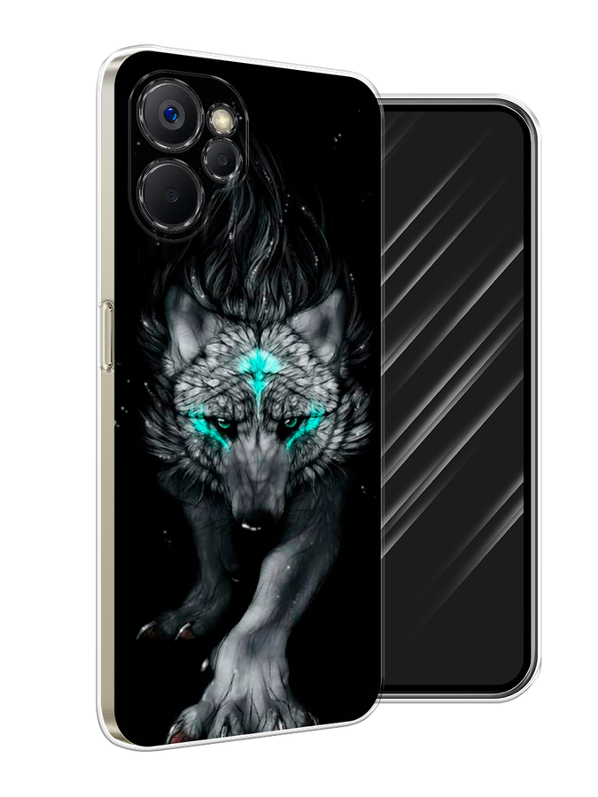 

Чехол Awog на Realme 9i 5G/10T 5G "Волшебный волк", Черный;серый, 2513950-2
