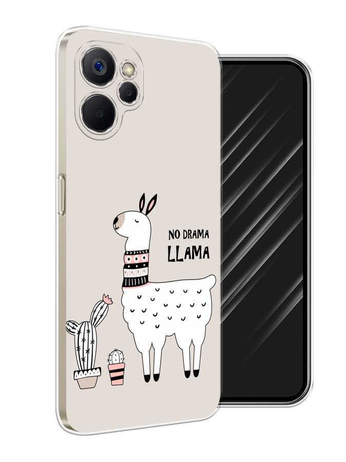 

Чехол Awog на Realme 9i 5G/10T 5G "No drama LLama", Бежевый;серый;белый, 2513950-2