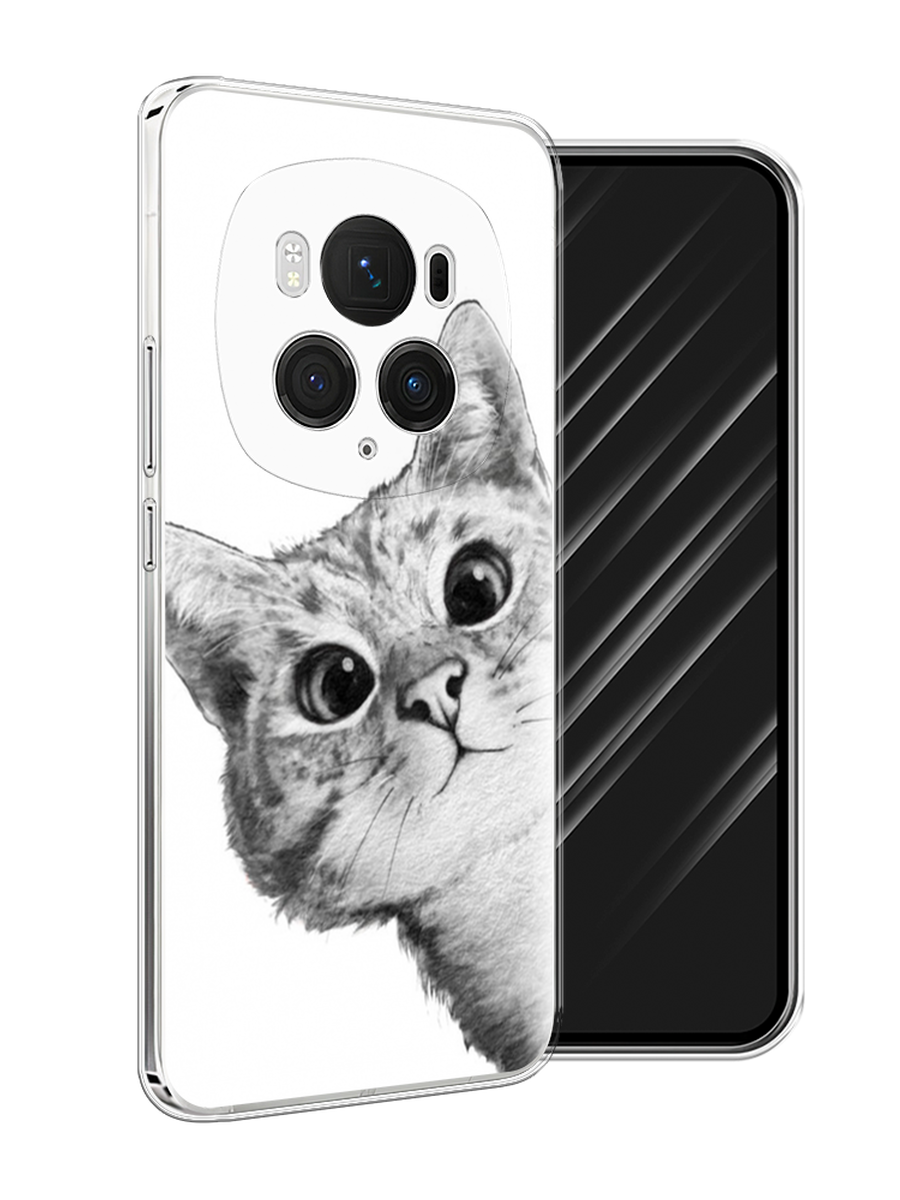 

Чехол Awog на Honor Magic 6 Pro "Кот рисунок черно-белый", Черный, 6123750-1