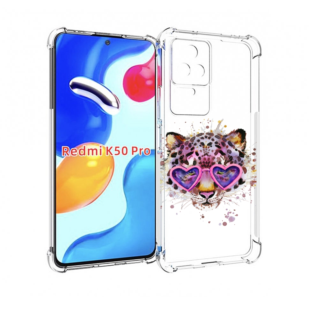 

Чехол MyPads модный леопард для Xiaomi Redmi K50 / K50 Pro, Прозрачный, Tocco