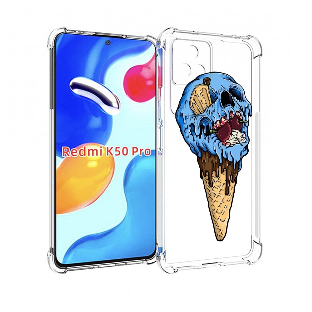 Чехол MyPads мороженное череп для Xiaomi Redmi K50 / K50 Pro