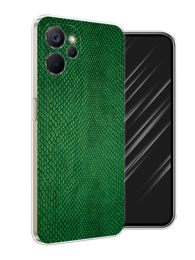 

Чехол Awog на Realme 9i 5G/10T 5G "Изумрудная змея", Черный;зеленый;коричневый, 2513950-3