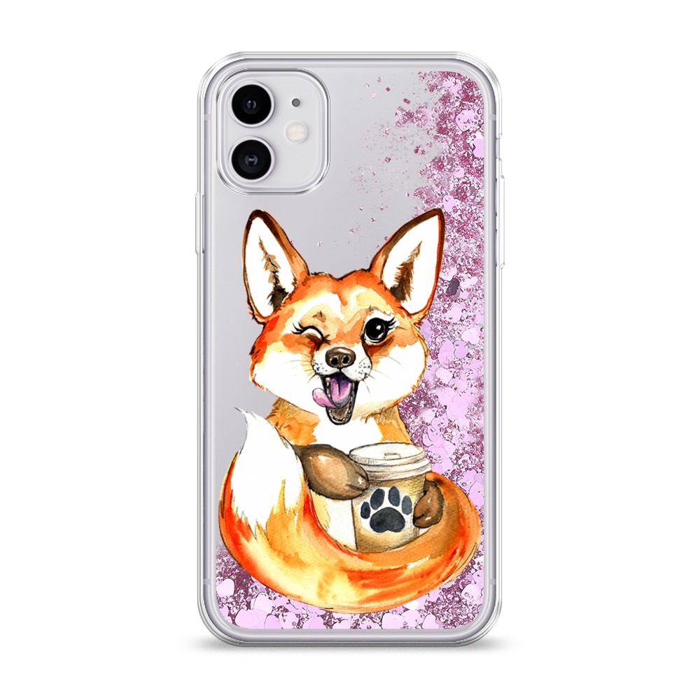 

Чехол Awog "Подмигивающая лиса с кофе" для Apple iPhone 11, 12194-1