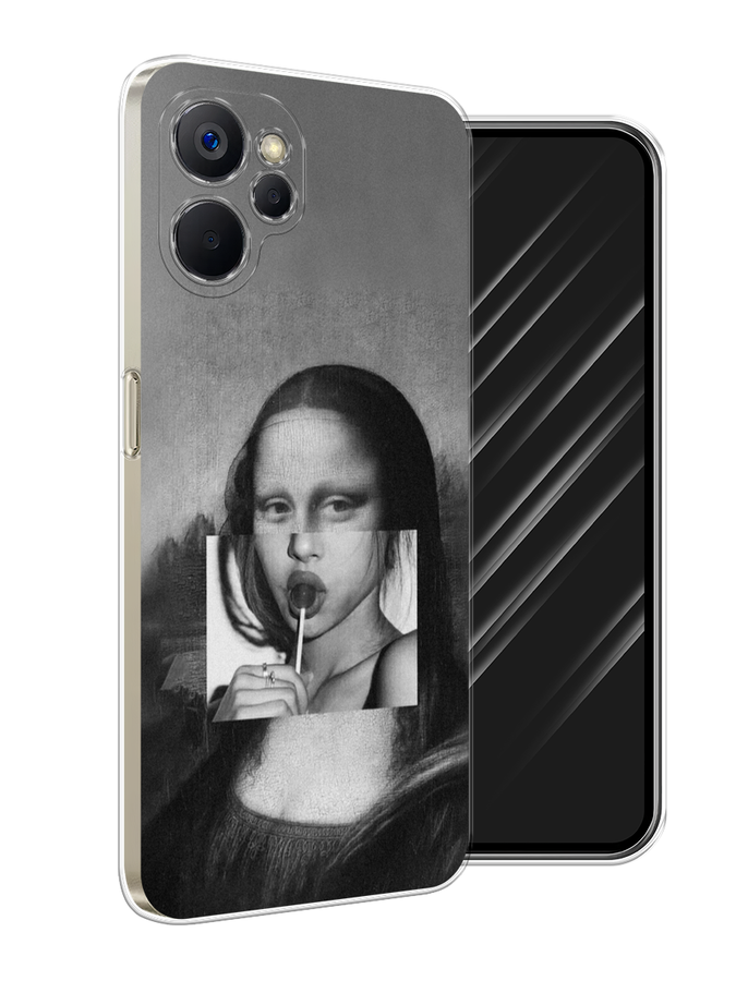 

Чехол Awog на Realme 9i 5G/10T 5G "Mona Lisa sucking lollipop", Серый, 2513950-9