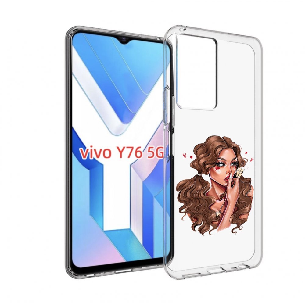 

Чехол MyPads девушка-со-стрелой женский для Vivo Y76 5G, Прозрачный, Tocco