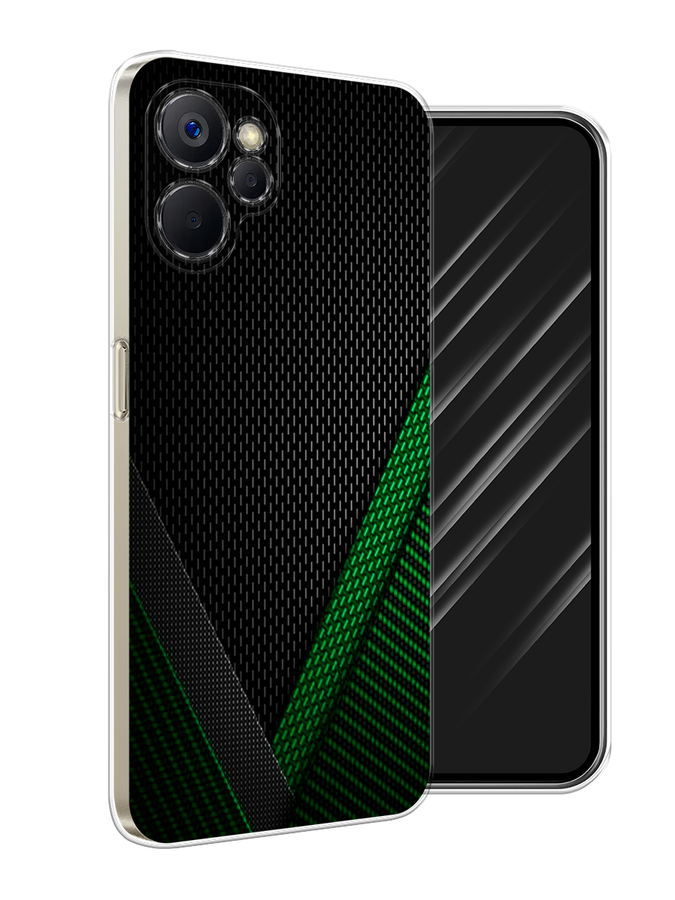

Чехол Awog на Realme 9i 5G/10T 5G "Зеленый карбон", Черный;зеленый, 2513950-3