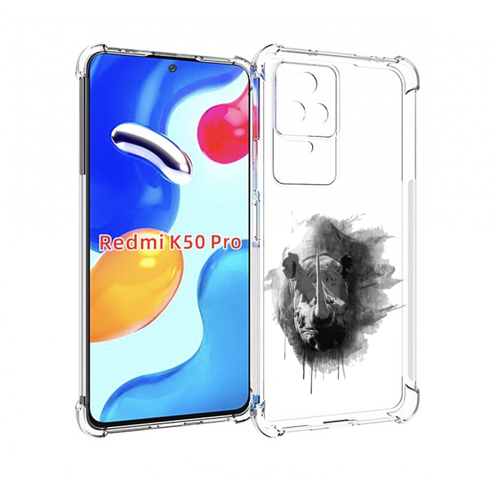 

Чехол MyPads носорог для Xiaomi Redmi K50 / K50 Pro, Прозрачный, Tocco