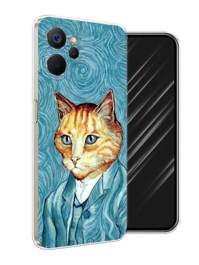 

Чехол Awog на Realme 9i 5G/10T 5G "Кот Ван Гог", Голубой;коричневый, 2513950-2