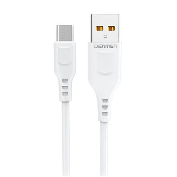 Кабель Denmen D01V USB - Micro USB 1 м, белый