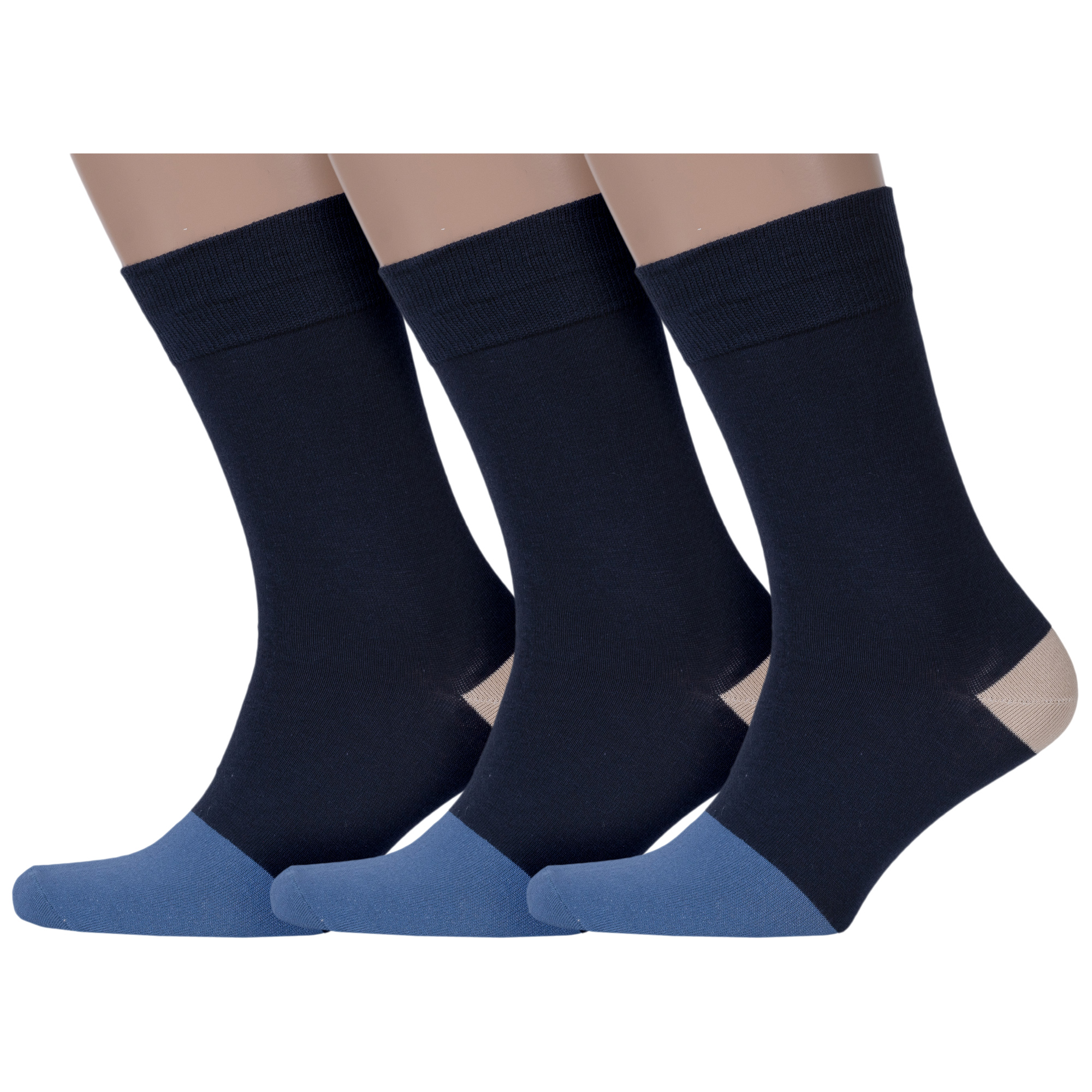 

Комплект носков мужских MoscowSocksClub msk3-М46 синих 25, Синий, msk3-М46