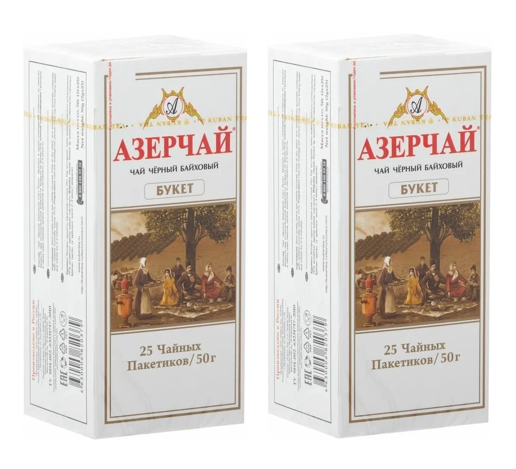 

Чай черный Azercay букет, 25 пак, 2 шт
