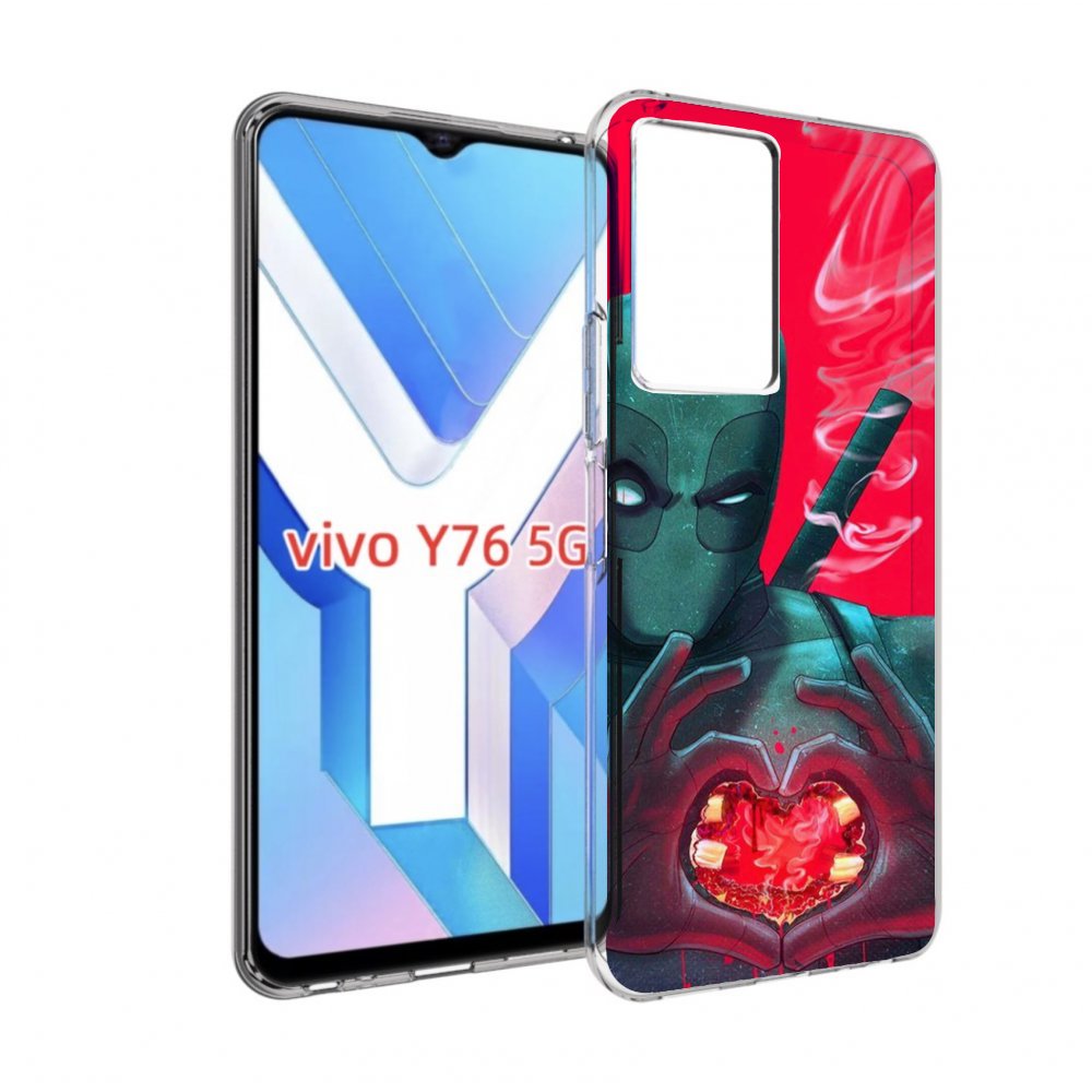 

Чехол MyPads дедпул-в-сердце для Vivo Y76 5G, Прозрачный, Tocco