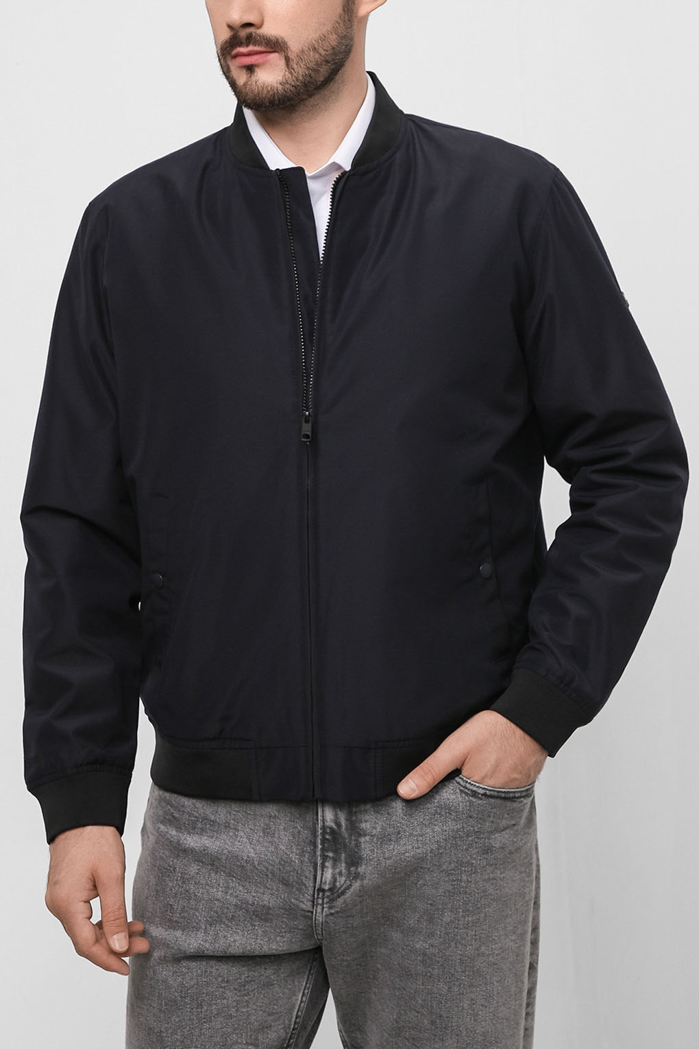 

Бомбер мужской Esprit Casual 022EE2G316 черный L, 022EE2G316