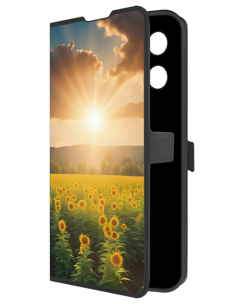 

Чехол-книжка Krutoff Eco Book для Tecno Camon 30S Солнечно (черный)