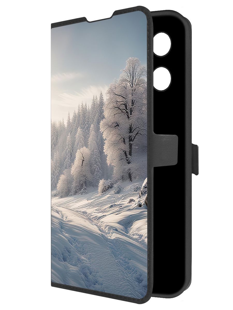 

Чехол-книжка Krutoff Eco Book для Tecno Camon 30S Снег (черный)