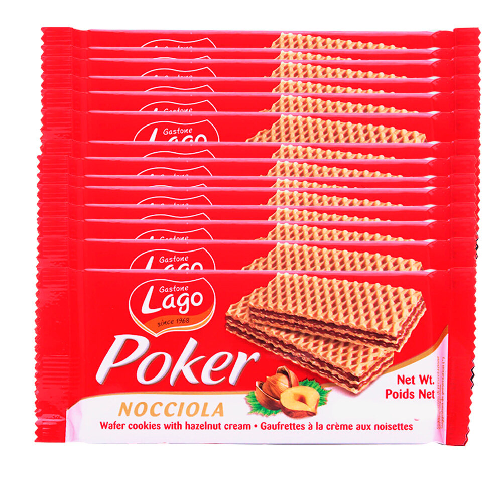 Вафли Gastone Lago Poker с ореховой начинкой, 16 шт х 150 г