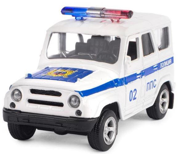 

Модель автомобиля Play Smart Внедорожник, Полиция, 1/50, инерционная 6401E, Белый;синий