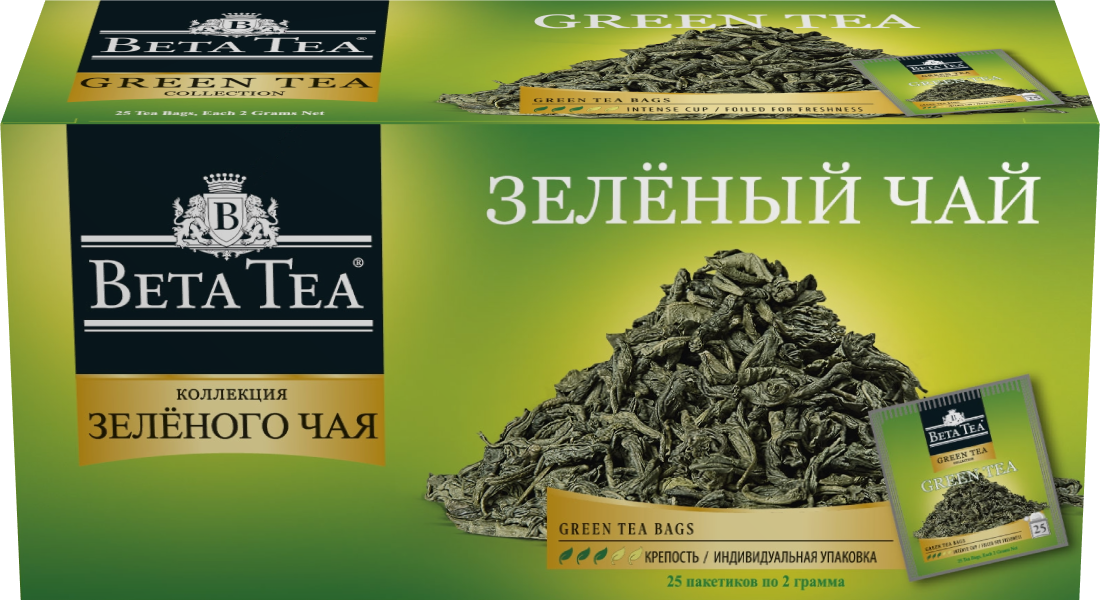 Чай зелёный Beta Tea мелколистовой, 25 пакетиков