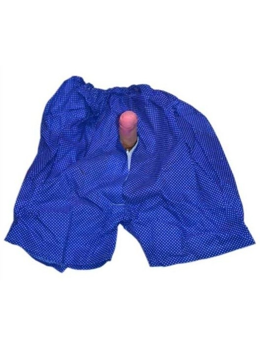 

Синие трусы с голым задом и шалуном, Разноцветный