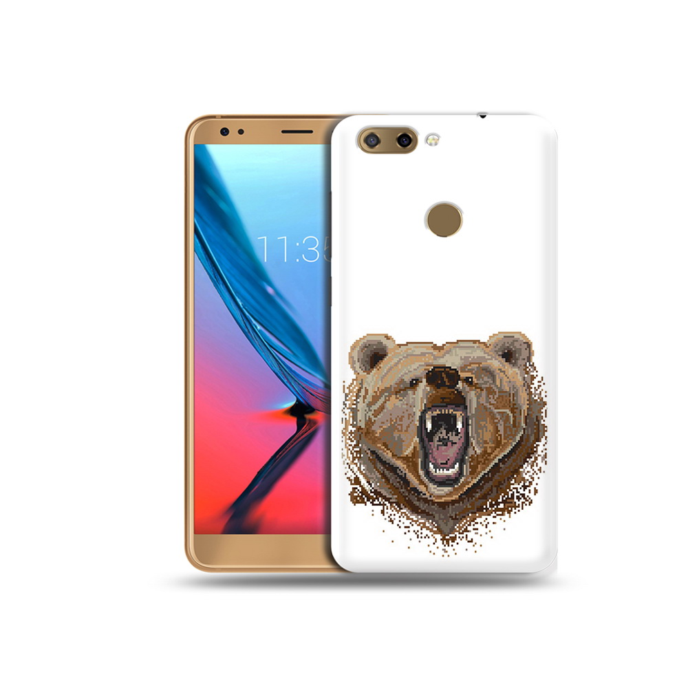 Чехол MyPads Tocco для ZTE Blade V9 пиксельный медведь (PT106427.464.539)