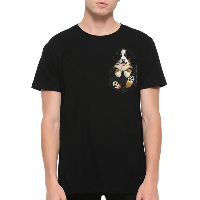 

Футболка мужская Dream Shirts Песик в Кармашке черная M, Черный, Песик в Кармашке