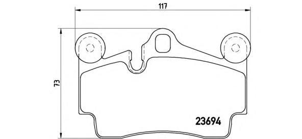 Комплект тормозных колодок Brembo P85070