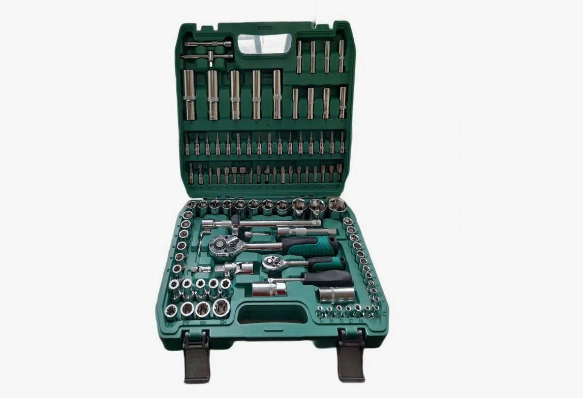 Набор инструмента Edon MTB-108 1/2 дюйма и 1/4 дюйма - 108 предметов набор торцевых головок с ключом трещоткой gross 14143 1 2 1 4 дюйма 41 шт
