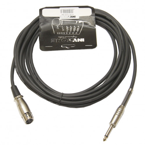 фото Кабель микрофонный xlr (f) - jack (6,3) invotone acm 1005/bk