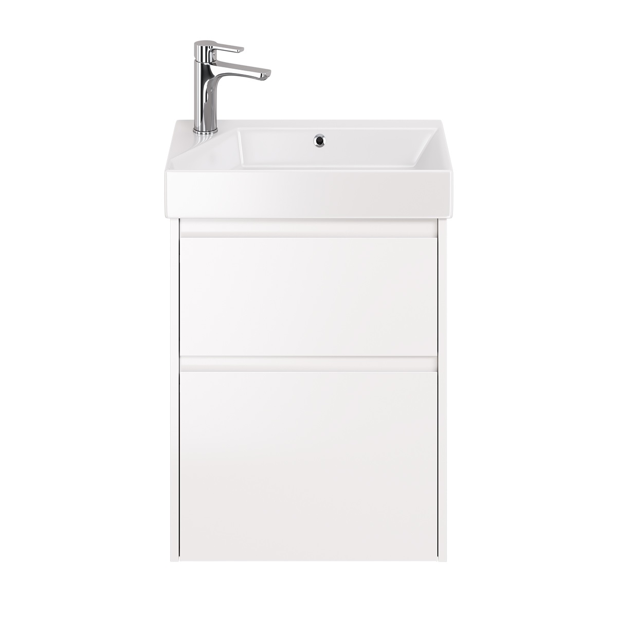 

Dreja Тумба с раковиной Dreja Slim 55 белая, Белый