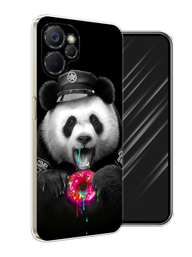 

Чехол Awog на Realme 9i 5G/10T 5G "Панда police", Черный;белый;розовый, 2513950-2