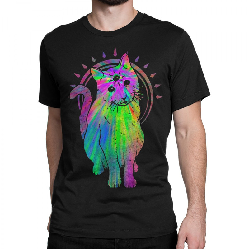 

Футболка мужская Dream Shirts Психоделический Кот черная 2XL, Черный, Психоделический Кот